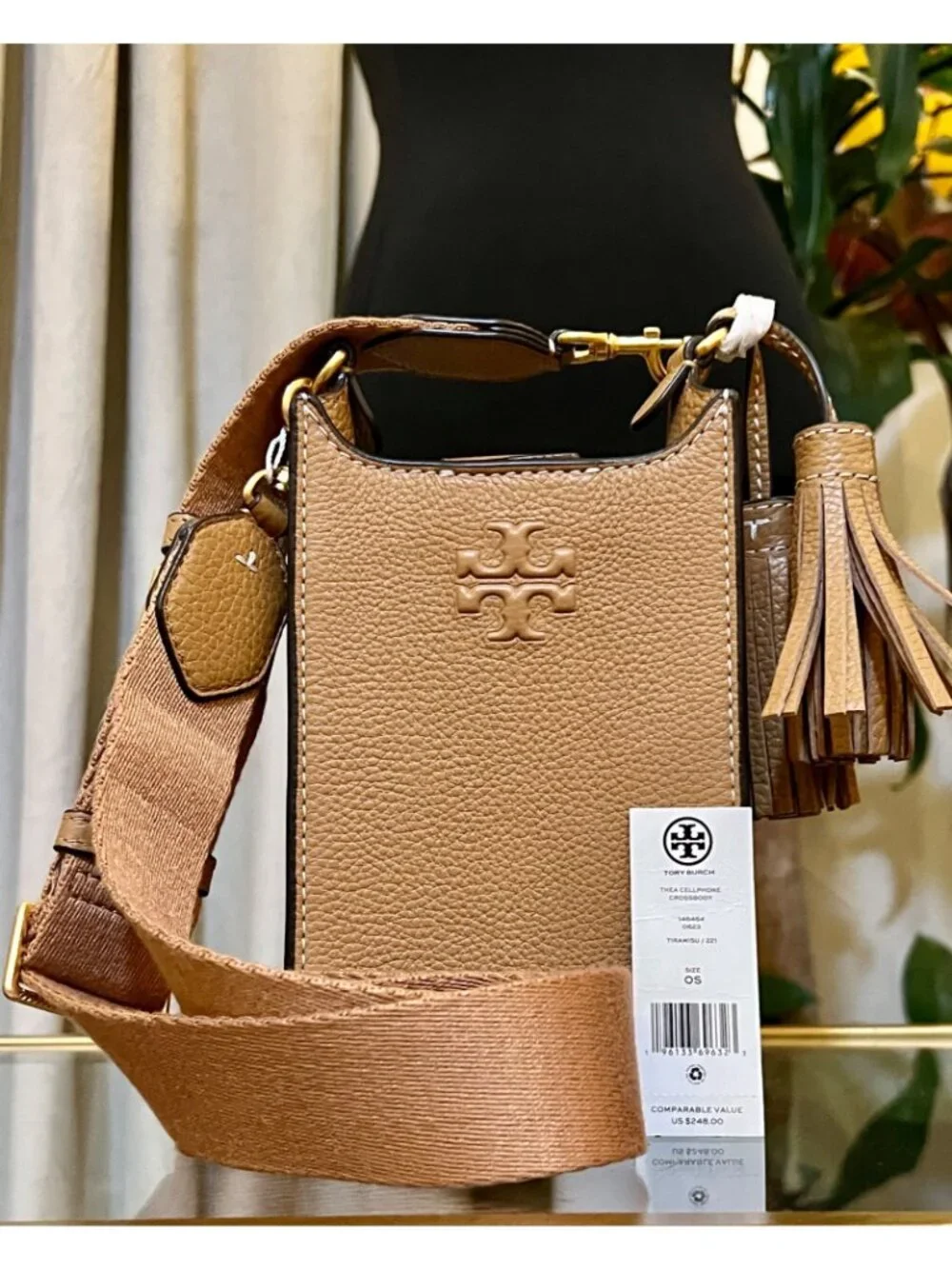 AUTHENTIC TORY BURCH CAMEL THEA CROSSBODY